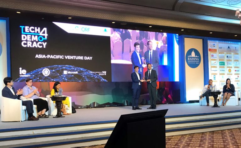 Right2Vote won the Asia Pacific final of Tech4Democracy Global Entrepreneurship Challenge